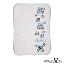 Baglyocskák babatakaró névvel (több színben)