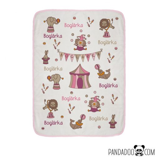 Cirkuszos babatakaró névvel (több színben)