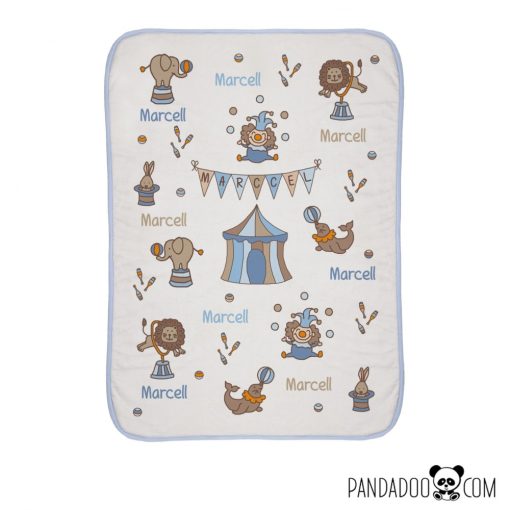 Cirkuszos babatakaró névvel (több színben)