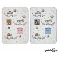 Csillagos baglyos babatakaró névvel, fényképpel (több színben)