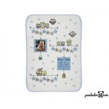 Csillagos baglyos babatakaró névvel, fényképpel (több színben)