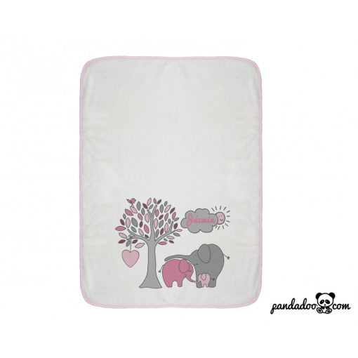 Elefántok babatakaró névvel (több színben)