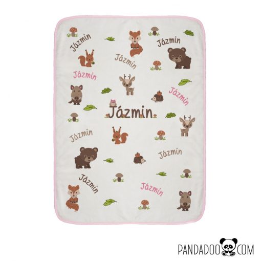 Erdő lakói babatakaró névvel (több színben)