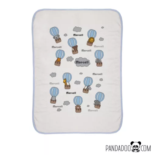 Hőlégballon babatakaró névvel (több színben)