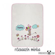 Nyuszi lufikkal babatakaró névvel