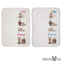 Kutyacsalád babatakaró névvel (több színben)