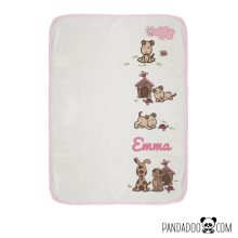 Kutyacsalád babatakaró névvel (több színben)