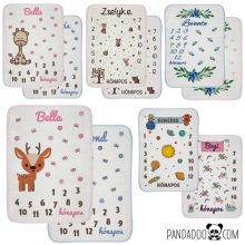 Mérföldkő babatakaró névvel (több színben)