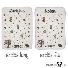 Mérföldkő babatakaró névvel (több színben)