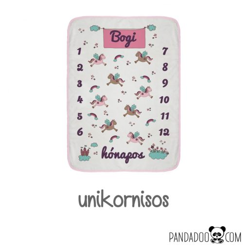 Mérföldkő babatakaró névvel (több színben)