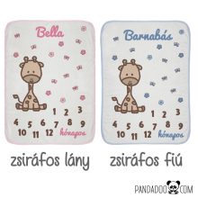Mérföldkő babatakaró névvel (több színben)