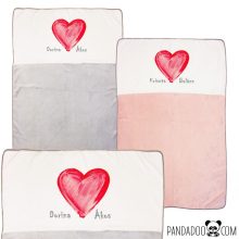 Festett szíves takaró névvel (több színben)