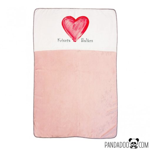 Festett szíves takaró névvel (több színben)