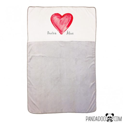 Festett szíves takaró névvel (több színben)