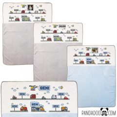   Járműves gyerektakaró névvel (fényképpel) több színben