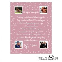 Levél takaró: ölelő üzenet fényképpel polár takarón, több színben