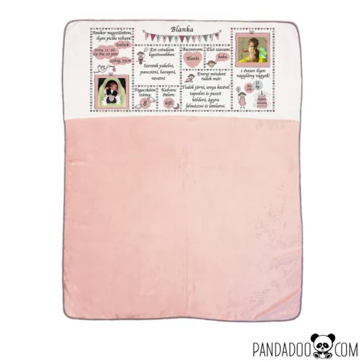 1 éves lettem gyerektakaró fényképekkel, adatokkal 