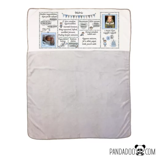 1 éves lettem gyerektakaró fényképekkel, adatokkal 