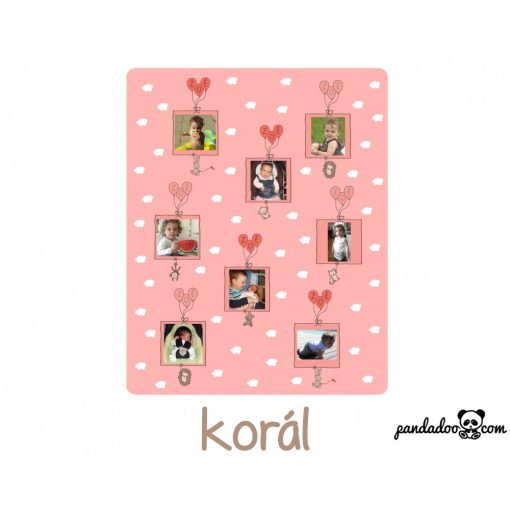 Név a lufikban FÉNYKÉPES, polár gyerektakaró több színben