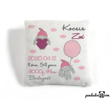 Babanyuszis párna születési adatokkal, több színben