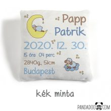 Báránykák párna névvel és születési adatokkal (több színben)