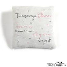 Csillagos - neves, születési adatos párna