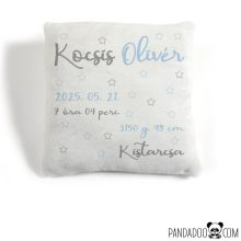 Csillagos - neves, születési adatos párna