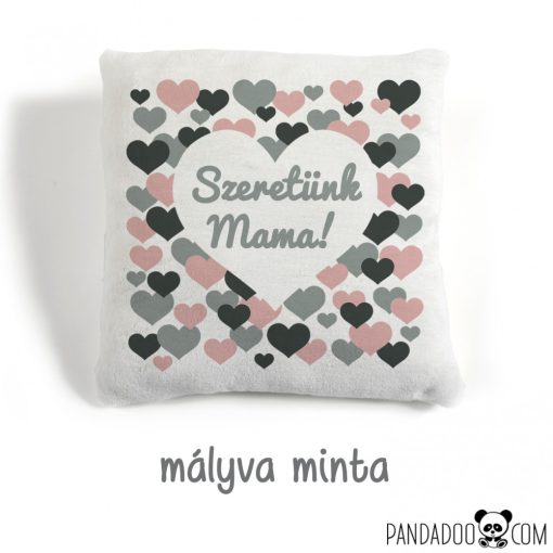 Csupaszív párna névvel, több színben