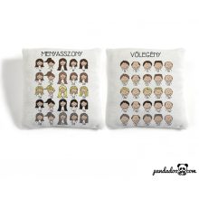 Esküvői ajándék párna több mintával, nevekkel