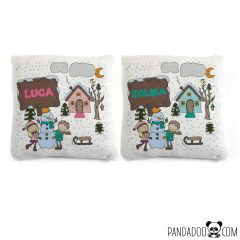 Hóember - névre szóló párna