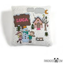 Hóember - névre szóló párna