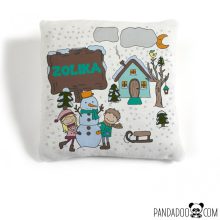 Hóember - névre szóló párna