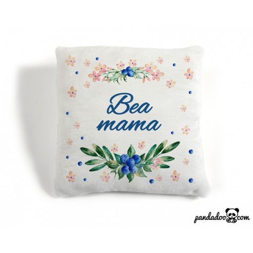 Kékvirágos párna névvel