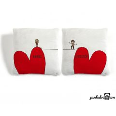 Szerelmes kötéltáncosok - 2 párna nevekkel