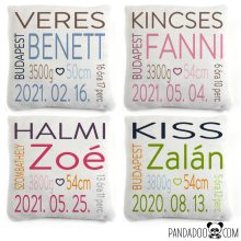 Nevezz el! párna születési adatokkal, több színben
