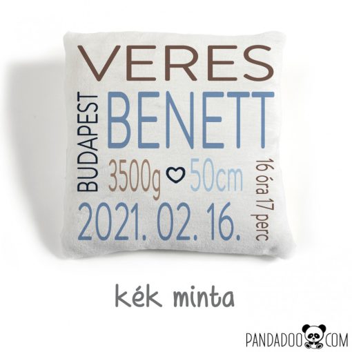 Nevezz el! párna születési adatokkal, több színben