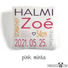 Nevezz el! párna születési adatokkal, több színben