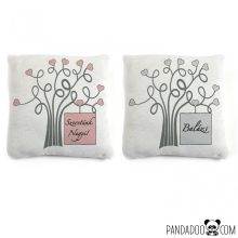 Szívfa párna több színben (fényképes takaró párja)