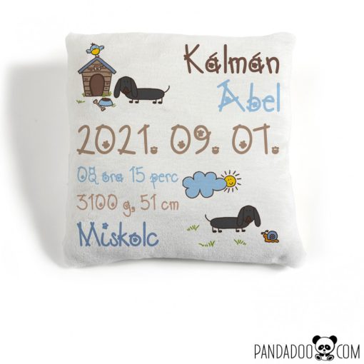 Tacskók - névre szóló párna több színben