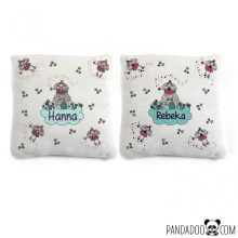 Tündéres párna névvel, több színben