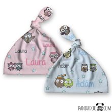 Csillagos-baglyos sapka babáknak több színben