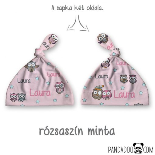 Csillagos-baglyos sapka babáknak több színben
