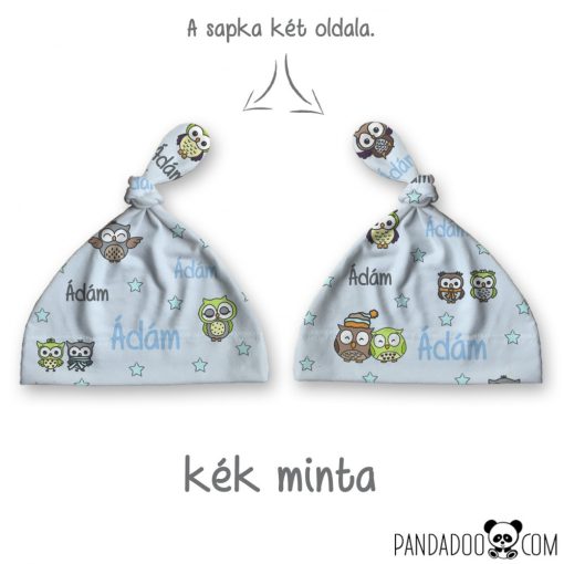 Csillagos-baglyos sapka babáknak több színben